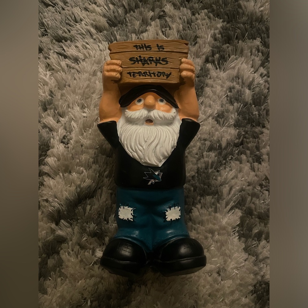 San Jose Sharks 8in. NHL SLOGAN SIGN MINI GNOME